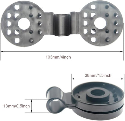 50Pcs Shade Cloth Clips, Plastic Shade & Bird Net Fastening Clamps | Black round heavy duty lock grip clips for shade cloth, bird netting, windproof awning & garden outdoor installation