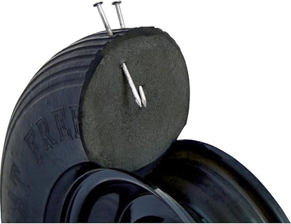 True Temper FFTCC 8 in. Hub Never Flat Wheelbarrow Tire with Ribbed Tread, 8-Inch,Black