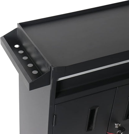 1 Drawer Tool Chest Heavy Duty Cart Steel Rolling Tool Box with Lockable Doors (TZ8 Black)