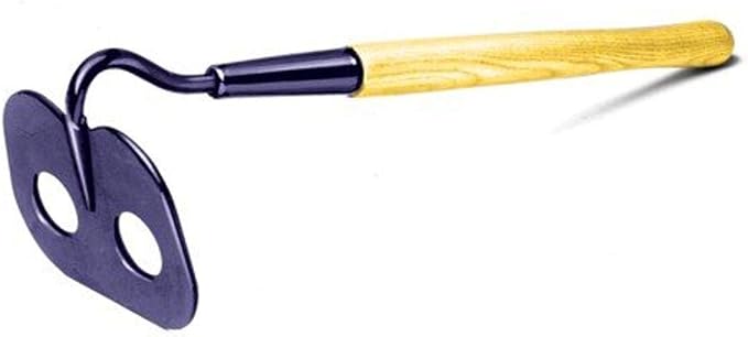 Kraft Tool BC229 6-1/2-Inch by 4-3/4-Inch Short Mortar Hoe with 21-Inch Wood Handle, Multicolor, One Size