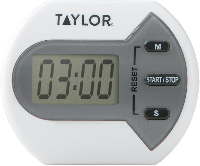 Taylor Digital Timer Counts Up and Down for School, Learning, Projects, and Kitchen Tasks