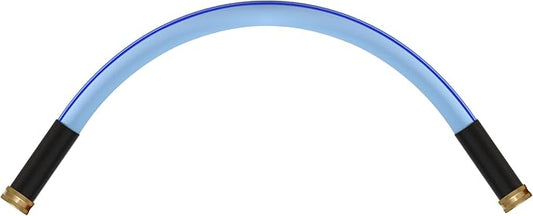 Atlantic 2 ft Female to Female Garden Hose, Blue 5/8" Leader Water Hose | Perfect for Hose Reels & Dehumidifiers – with Solid Brass Connectors