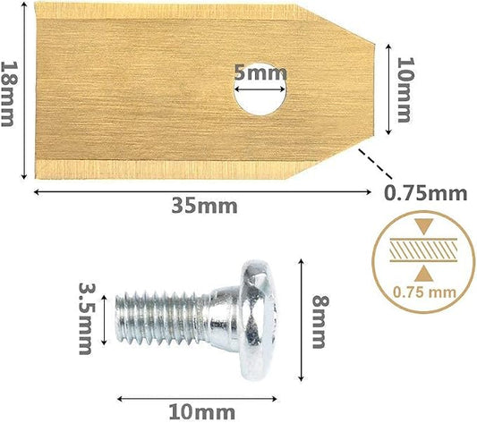 Replacement Mower Blades for All Husqvarna Mower/Gardena Robotic Lawnmowers (35x18x0.75mm) 30PCS (1)