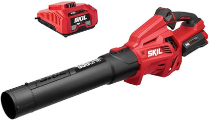 Skil PWR CORE 40 Brushless 40V 530 CFM Cordless Leaf Blower Kit, Variable Speed with Power Boost & SNR0001 Round Nozzle for Blower BL4713-10/BL4713C-11