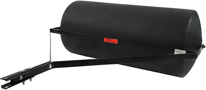 Brinly 42 Gallon 390 lb. Tow-Behind Poly Lawn Roller, 18 by 36" -Flat Black