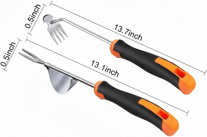 Weed Puller Tool, Portable Rubber-Handled Garden Tools, Four-Tined Weeding Tool, Uprooting Weeding Tools, Crevice Weeder, Yard Weed Tools and Weed Removal Tool (style2)
