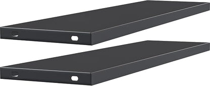 YITAHOME Metal Storage Shed Shelves for 59 cuft Vertical Outdoor Storage Shed，2PCS Space-Saving Waterproof Shelf with 8 Screws for Outdoor Storage Sheds, 51 inx13.8 in, Easy Assembly, 22 lbs, Black
