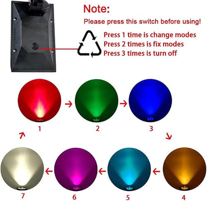 Solar Spot Lights Outdoor Waterproof Solar Powered Spotlight Landscape Lighting Color Changing Auto On/Off for Yard Garden Tree 4 Pack
