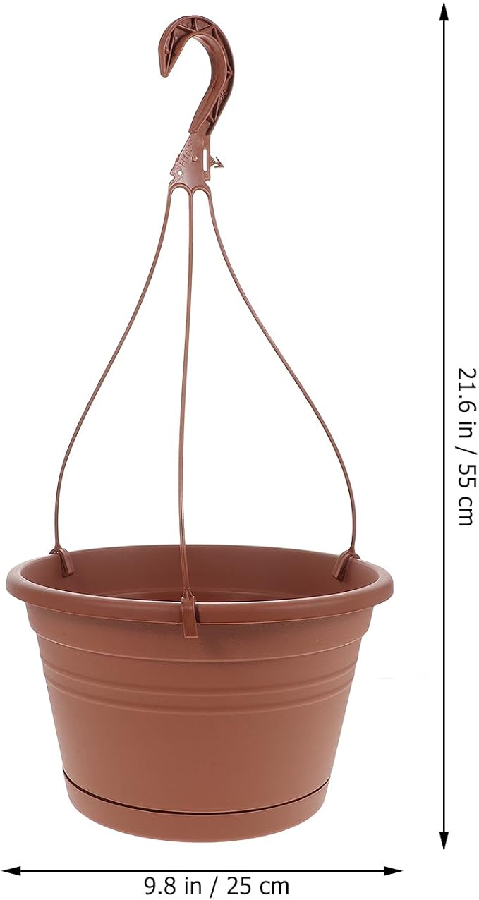 3Pcs Hanging Hanging Plant Pot Basket with Drainage Holes for Home Balcony Pots
