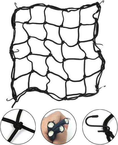 2 Pcs Scrog Net 2x2 FT Trellis Net for Grow Tent Elastic Trellis Netting with Hooks, Loop Tape, Garden Label for Indoor Plant Growing Tents Garden Plant Climbing Plants Support, Black