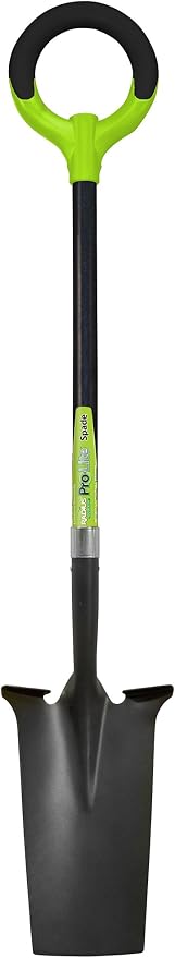 Radius Garden 25102 Pro-Lite Ergonomic Carbon Steel Spade, Green