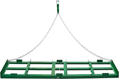 VEVOR Drag Harrow, 6 ft Heavy Duty Tow Behind Drag Harrow with Adjustable Bars & 72 in Chain, Driveway Grader Landscape Rake for ATV, UTV, Tractor, Mower Tow Behind Yard Lawn Leveling Tool