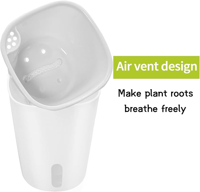 3" Self Watering Pots,20 Sets Self Watering Planter Pots for Indoor Plants with Water Level Indicator and Multiple Vents,Self Watering Planters,Self Watering Plant Pot for House Plants,Flowers,Herbs