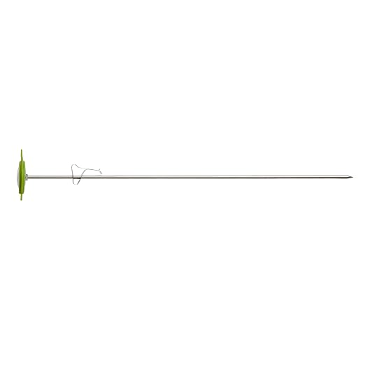 Taylor Compost Thermometer with Decorative Leaf Guard for Composting Bins, Outdoor Gardens, Plants, Farms, Backyards, and Fields, Compost Pile Temperature and Conditions, 20 Inch Stem, Silver
