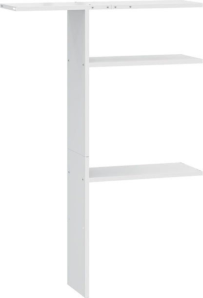 YITAHOME 60cuft Vertical Storage Shed Shelf, Weatherproof Metal Shelf for 60 cu ft Tool Cabinet, Ideal for Outdoor Use, Easy Assembly,45.6" L X 13.2" W X 69" H, White