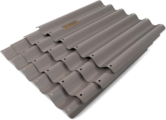 ANLEOLIFE 4-Pack 1.5ft Tall Raised Garden Bed Straight Panels, DIY Modular Galvanized Steel Panels for Metal Garden Bed Repair & Replacement, Quartz Grey