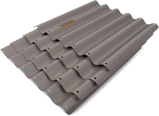 ANLEOLIFE 4-Pack 1.5ft Tall Raised Garden Bed Straight Panels, DIY Modular Galvanized Steel Panels for Metal Garden Bed Repair & Replacement, Quartz Grey