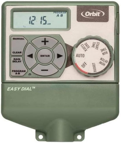 Orbit 57594 Easy Dial 4-Station Indoor Sprinkler Controller, Green (Pack of 6)