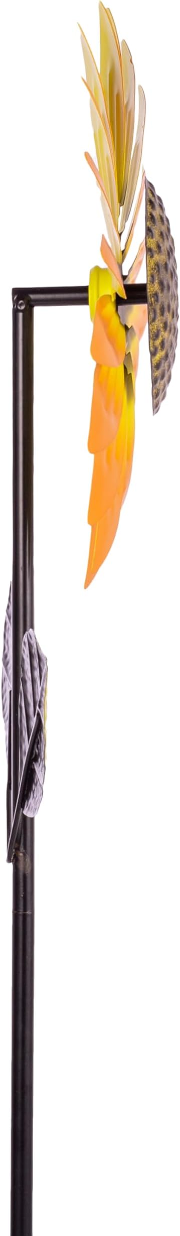Viveta 2Pack Metal Sunflower Wind Spinner Outdoor,Pinwheels | Kinetic Decorative Wind Sculpture wtih Sturdy Stake, for Yard and Garden