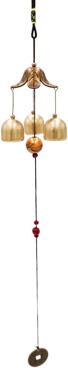 Banfeng 3 Bells Lucky Wind Chimes Feng Shui Wind Bell for Good Luck Home Garden Hanging Decoration Gift