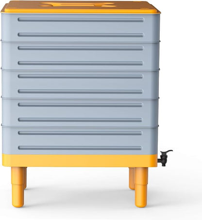 5-Tray Worm Composter,100L WormCompost Bin for Vermicomposting Starter, Indoor & Outdoor Worms Farm Composting Bin, Worm Compost Bin for Recycling Food Waste