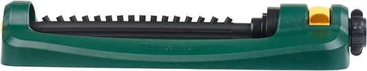 Melnor 65148AMZ Turbo Oscillating Sprinkler, Covers Up to 2,800 Sq. Ft., Adjustable Watering Range, InfinityDrive Turbo Motor, Quick Connect Bundle, Green, Yellow