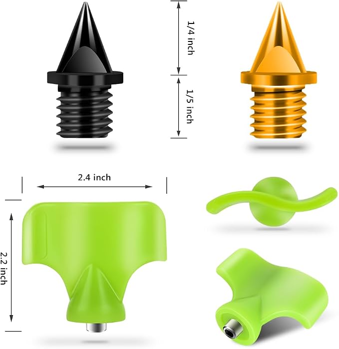 1/4 Inch Track Spikes, 100 Pieces Steel Track Shoe Spikes Replacements and Spike Wrench for Sports Running Track Shoes
