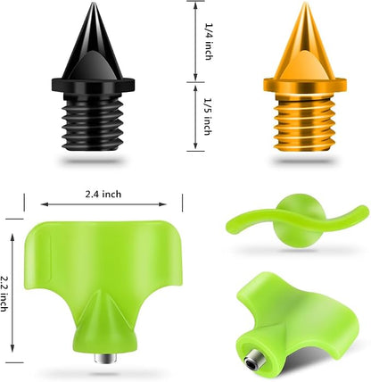 1/4 Inch Track Spikes, 100 Pieces Steel Track Shoe Spikes Replacements and Spike Wrench for Sports Running Track Shoes