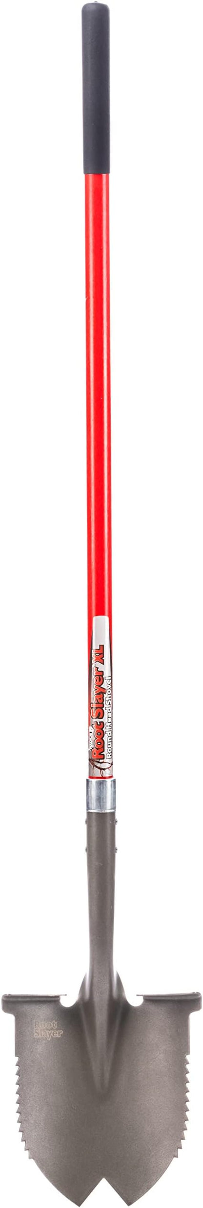 Root Slayer 23211 XL Round Point Digging Shovel for Gardening, Red