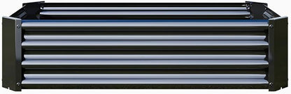 Metal Galvanized Raised Garden Bed Kit, 4 x 2 x 1 ft Galvanized Steel Raised Garden Planter Box Outdoor with Open Base for Growing Vegetables/Flowers/Herbs/Fruits/Succulents, Rectangle, Black