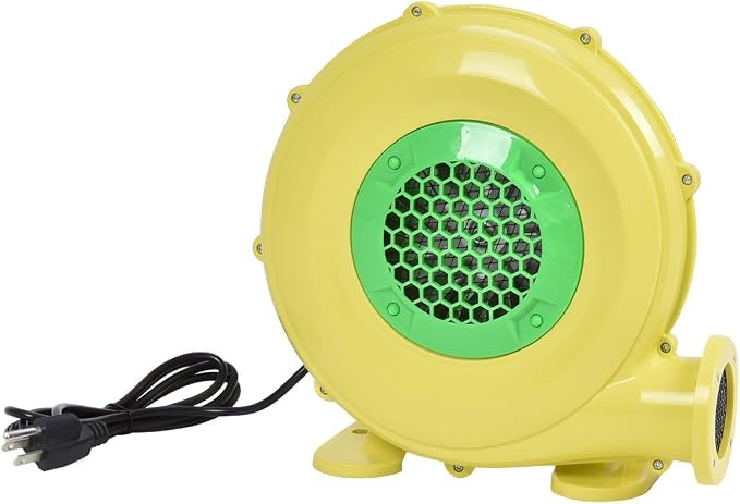 COSTWAY Bounce House Blower 950 Watt 1.25 HP for Inflatable Bounce House Bouncy Castle,Yellow/Green