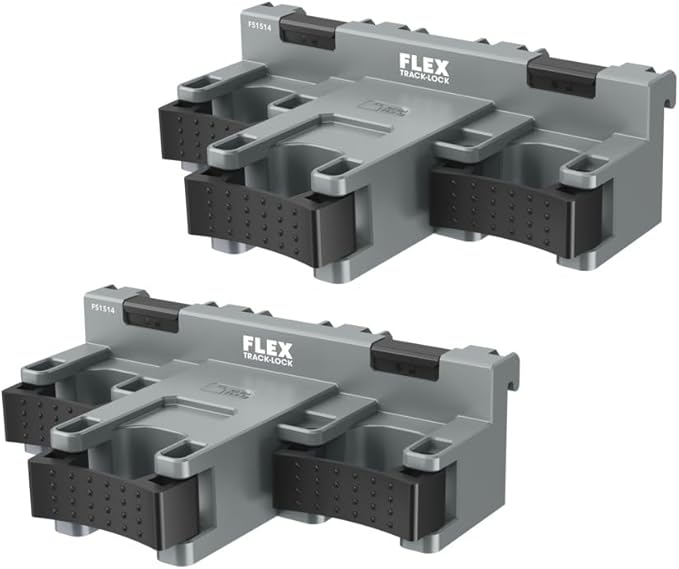 FLEX Track-Lock Wall Mount Storage System Triple Clamp Tool Mount, 2 Pack - FS1514-2