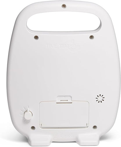 TIME TIMER PLUS 120 Minute Desk Visual Timer Countdown Timer with Portable Handle for Classroom, Office, Homeschooling, Study Tool, with Silent Operation (White)
