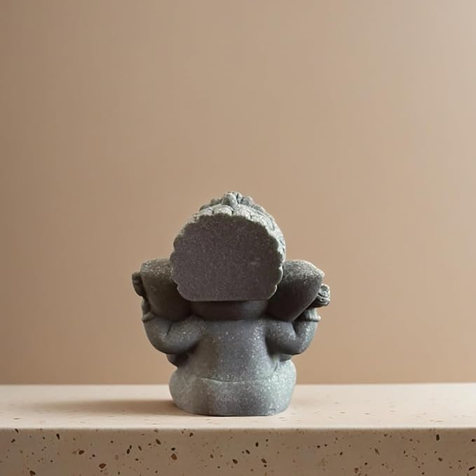 livelyfish Small Elephant Statue Sandstone Figurine Hindu Meditation Buddha Sculpture for Fish Tank Aquarium Decoration (A)