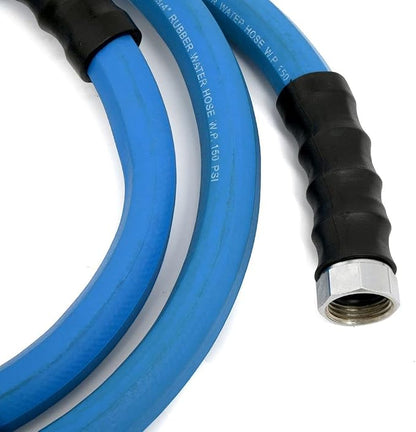 AG-LITE BSAL5875 5/8" x 75'' Hot/Cold Water Rubber Garden Hose, 100% Rubber, Ultra-Light, Super Strong, 500 PSI, 50F to 190F Degrees, High Strength Polyester Braided