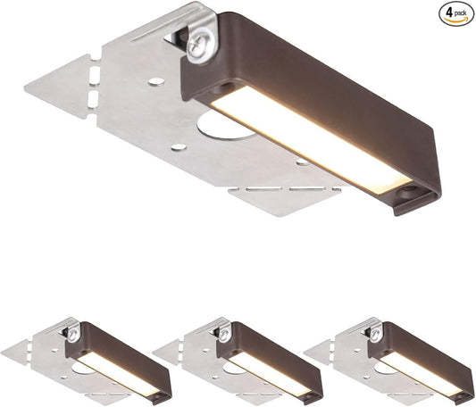 LEONLITE 4-Pack 4 Inch LED Hardscape Lighting, 1W/2W/3W, 2700K Soft White | Update Dimmable Retaining Wall Lights, Low Voltage Landscape Lighting, 12-24V AC/DC Paver Light, Outdoor Step Lights, ETL