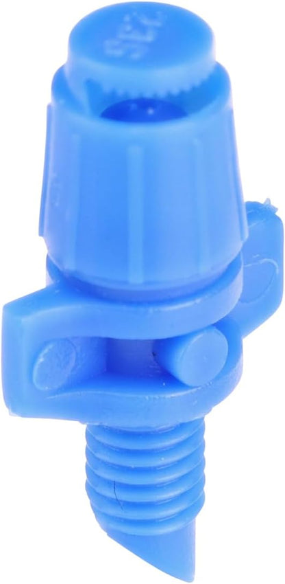 Raindrip 180JET010B, Micro Spray Jet, Half-Circle Pattern, Fan Spray, with 10-32 Threaded Inlet, Drip Irrigation Emitters for Drip Irrigation Gardening Systems, 10-Pack, Blue