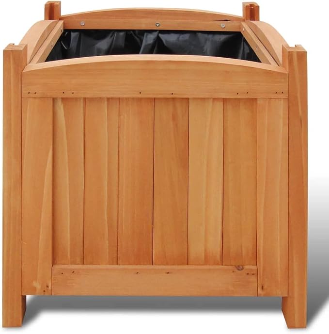 Set of 2 Wooden Raised Bed Planter Garden Boxes Outdoor, Outdoor Herb Garden Planter for Vegetables, Flowers, and Succulents, 11.8"x11.8"x11.8,-112