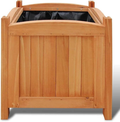 Set of 2 Wooden Raised Bed Planter Garden Boxes Outdoor, Outdoor Herb Garden Planter for Vegetables, Flowers, and Succulents, 11.8"x11.8"x11.8,-112