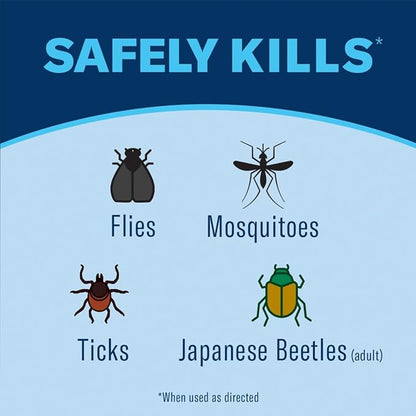 BioAdvanced Organics Brand Lawn Party! Mosquito and Tick Control - Ready to Spray - Kills Mosquitoes & Ticks - Safe for Kids & Pets - Covers Up to 5,333 Square Feet - 32 fl oz Bottle