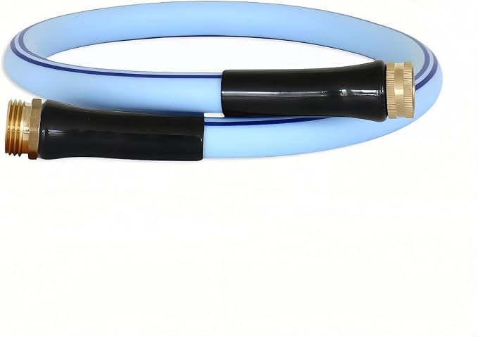 Atlantic Heavy Duty Garden Hose 4 ft x 5/8 Inch Blue Color, Short Connection Leader Hose with Male-Female Connectors (4 Feet)