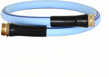 Atlantic Heavy Duty Garden Hose 4 ft x 5/8 Inch Blue Color, Short Connection Leader Hose with Male-Female Connectors (4 Feet)