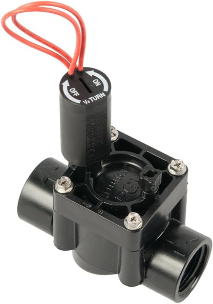 Hunter PGV Sprinkler Valve, 1 in. Irrigation Valve with 24VAC Solenoid | 1 in. sprinkler valve with female-thread inlet/outlet, 24VAC solenoid, and 150 PSI rating; no flow control (PGV100G)