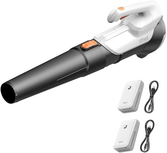 Litheli Cordless Leaf Blower with 2 Batteries, 2-Speed 350CFM for Dry Leaves, Dust & Car Drying