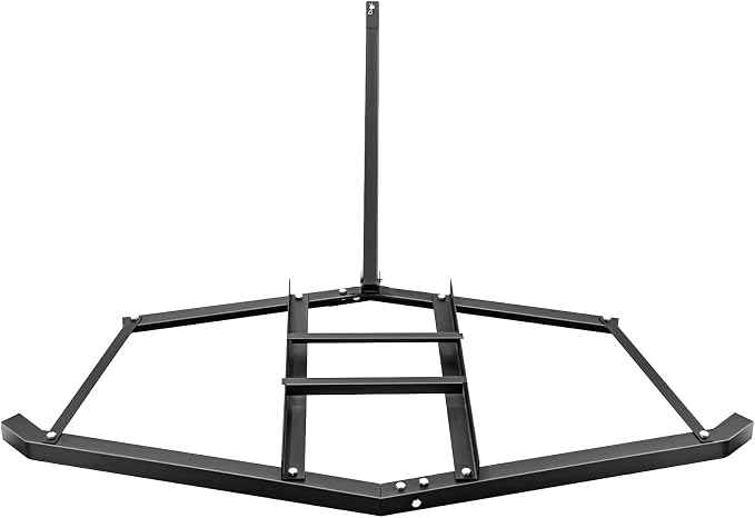 60 Inch ATV Drag Harrow with 2 Adjustable Bars Driveway Drag Grader for Landscape Leveling or Sod Prepping for Farm Garden Field