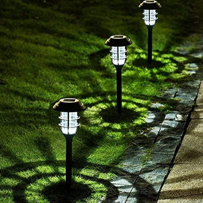 SOLPEX Solar Pathway Lights Waterproof Outdoor Lighting, 8 Pack Cold White | IP44 Waterproof, 8-12H Runtime, Auto On/Off, Tool-Free Install, Yard/Garden/Pathway/Patio/Walkway/Driveway