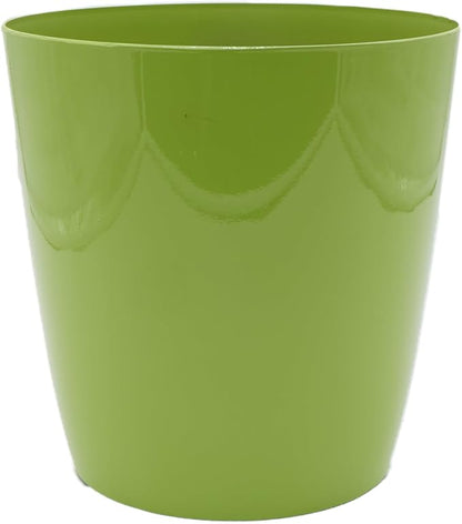 The HC Companies Aria Round Self-Watering Pot - Lightweight Plastic Planter for Herbs & More - Durable Plant Pots for Indoor Plants & Outdoor Plants (10" Glossy Avocado, Pack of 1)