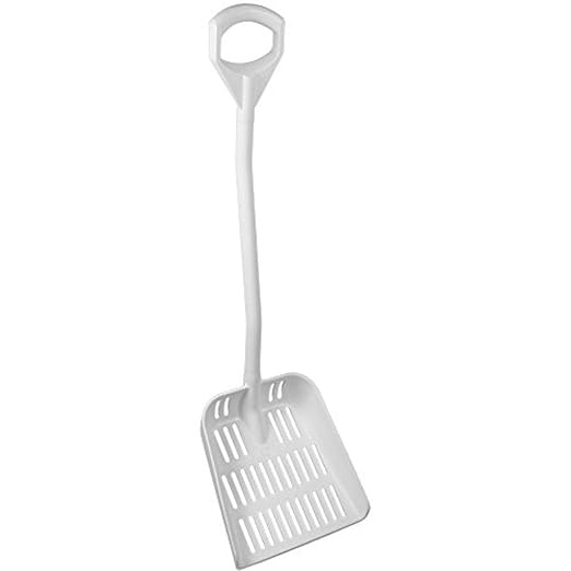 Vikan 56035 Ergonomic Shovel w/Drain Holes 45.1", White