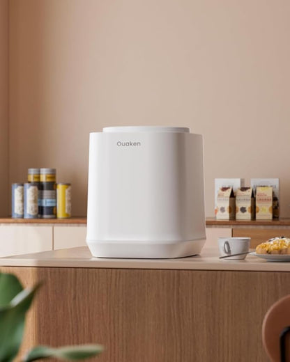 4L Electric Composter for Kitchen, Smart Countertop Compost Bin, Odorless | Low Noise | Auto-Cleaning | Turn Food Waste into Fertilizer, Indoor Food Waste Compost Machine, White