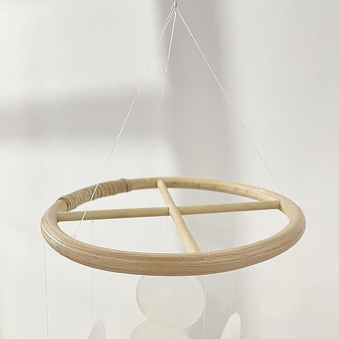 WaigN Wind Chime Circles, DIY Wind Chimes Long Lasting House Garden Wind Chime Parts Transparent Top Circles of Wind Chime or Frames of Round Wind Chimes Patio Wind Chime Ring, Outdoor Décor